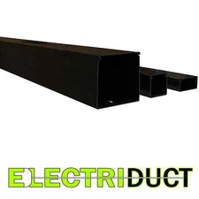 2" x 2" Solid Wall Wire Duct -25 Sticks -Total Feet: 164FT - Black - Electriduct