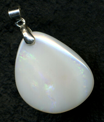 Pendentif En Argent 925 Avec Opale Naturelle D'Australie (Coober Pedy) 9.75 Carats