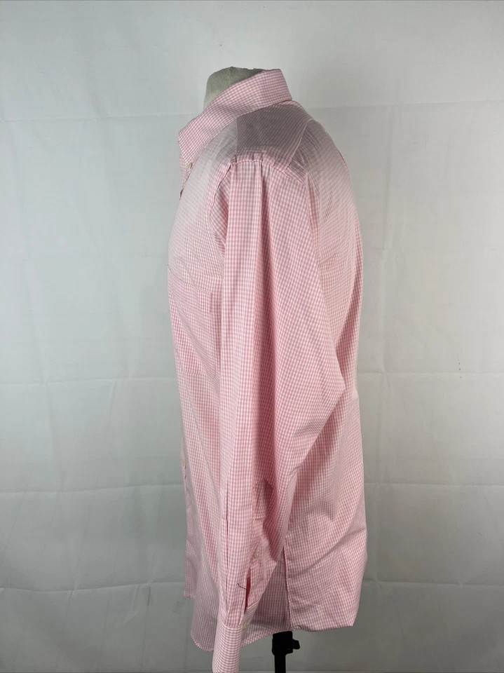 Camisa de vestir a cuadros rosa Tom James para hombre 16 - 16,5 30/31 $125 Foto 4 de 4