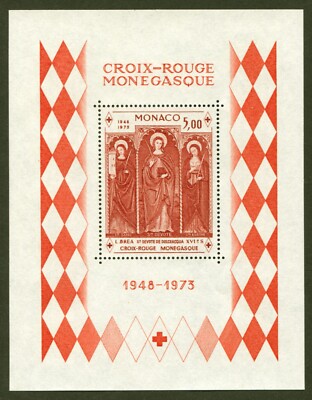 Monaco Sc# 864, Red Cross of Monaco 25th Anniv. VF/XH MNH, Pristine, SCV: $10.00
