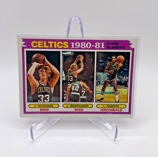 1981 Topps Basketball Larry Bird #45 Team Leaders Bird Archibald Celtics HOF