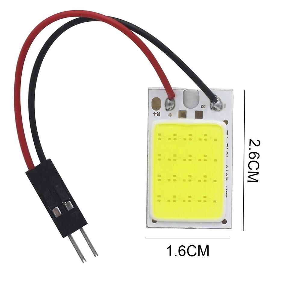 COB LED 12V Super Bright White Car Light Panel T10 W5W Adapters eBay