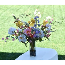 Artificial Colorful Silk Spring Floral Bouquet Centerpiece Arrangement 32"