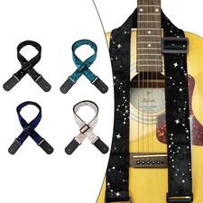 Comfortable Touch Guitar Strap for Acoustic Classic Guitar Bass Star Pattern