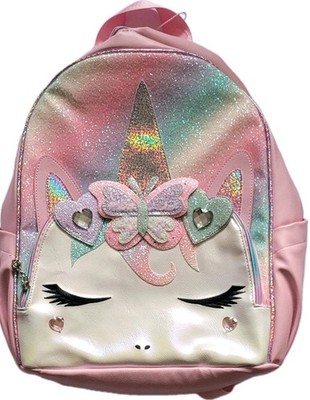 Unicorn Backpack Butterfly Glitter OMG  Miss Gwen Pink Full Size