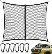Highly Elastic Cargo Net - Heavy-Duty Truck Bed Cargo Net for Pickup Trucks, Van