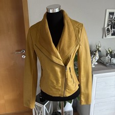 Wunderschöne Lederimitatjacke Gelb Gr L Wie Neu