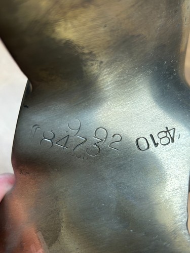 Refurb. 13 x 13 OJ Legend Propeller Prop .090" Cupped Bronze 1" Taper Bore #1021 - Foto 6 di 7