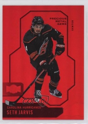 2024-25 Skybox Metal Universe PMG Red 39/100 Seth Jarvis #12 1d1f