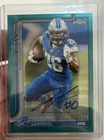 🔥2025 Topps Chrome Jahmyr Gibbs Aqua /199 AUTO (Enscribed Jersey AUTO #0)