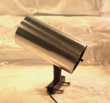 Vtg Adjustable Cylinder Chrome Lamp Light Hanging-Stationary 50R20 Reflect Bulb