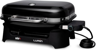 Weber Lumin Portable Electric Grill,Black-High Heat Outdoor BBQ Reaching 600°F f