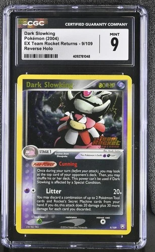 Pokemon Dark Slowking EX Team Rocket Returns 9/109 Reverse Holo CGC 9 Mint
