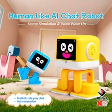 1X Wltoys Smart AI Robot Toy Voice Control Learning Companion LCD Display Touch