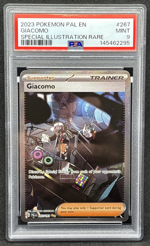 2023 Pokemon Paldea Evolved - Giacomo - Special Illustration Rare - 267 - PSA 9