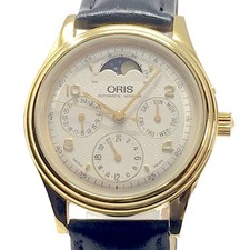 ORIS (revisionato e quasi nuovo) Complicazione avvolgitore automatico oro 18kt GMT 7433