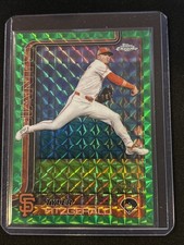🔥Tyler Fitzgerald 2025 Topps Chrome #30 Green Geometric Refractor 62/99