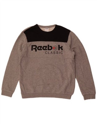Reebok Herren Classic Graphic Sweatshirt Pullover Medium Grau Colourblock AH10