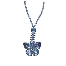 Crystal Butterfly Car Hanging Ornament, Sun Catcher Car Mirror Decoration Blue