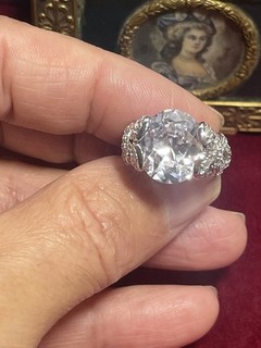 Splendide Bague En Argent Massif Et Brillants Taille 57