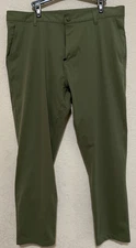 Rhone Pants Mens 38x28.5 Commuter Green Active Comfort Performance Straight Leg