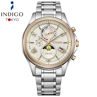 CITIZEN EXCEED BY1026-65A Titanium Moon Phase Eco-Drive Radio Solar Watch