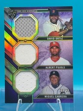 2024 TOPPS TRIPLE THREADS - ORTIZ/ CABRERA/ PUJOLS - COMBO TRIPLE RELICS /27 (B5
