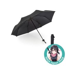 Komiya Shoten Windproof Folding Umbrella 60cm Black Easy to Open Close NEW JPN