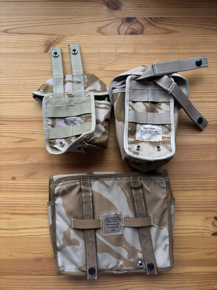 Orig. Britische Armee Molle Koppeltaschen Konvolut Wüstentarn SAS Seals DEVGRU - Bild 2 von 2