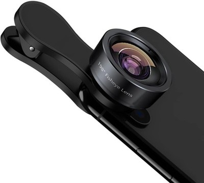 KEYWING 198° Fisheye Phone Camera Lens Kit for iPhone Samsung Black