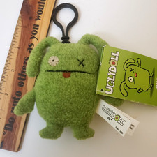 Uglydoll OX 4" Plush Backpack Clip Stuffed Keychain Green Ugly Doll Tags