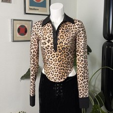I.AM.GIA Leopard Print Button Down Top