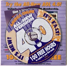 AOL America Online 4.0 CDROM Sealed Free-Easy-Fun 100 Free Hours