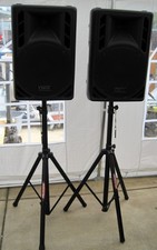 Set of 2 - Carvin LM12 Monitor Speaker PA 600w Loudspeakers Pro Audio W/Stands