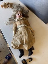 Antique C.M. Bergmann A.9.M. 24” German Bisque Doll Sleep Eyes TLC Parts Marseil