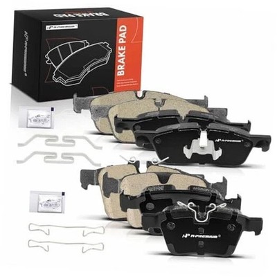 Front and Rear Ceramic Disc Brake Pads Set Compatible with Jaguar & Land 