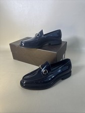 Gucci Men’s Dark Blue Patent Leather Black Rubber Size 7 Italy