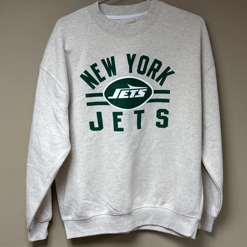 OFF WHITE Felpa New York NY Jets NFL Team Apparel Medium M Off White nuova con etichette
