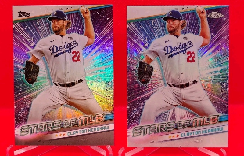 2024 Topps ⭐ Of MLB Clayton Kershaw Lot- Foil #SMLB-37 & Chrome Rfrctr #CSMLB-37
