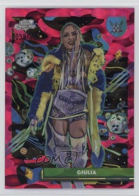 2026 Topps Cosmic Chrome WWE Magenta Cosmos Refractor 58/299 Giulia #163 1q03