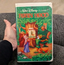 Vtg Robin Hood A Walt Disney Classic VHS Tape #1189 Black Diamond Clamshell 1991