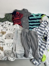 Baby Boy NB Clothes Lot 10 pcs Carter  s Just One You Sleepers Bodysuits Pants