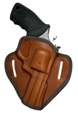 CEBECI Right Hand Brown Leather OWB Belt Holster for ROCK ISLAND M200 .38 4"