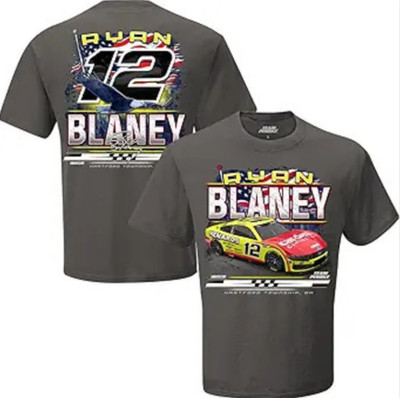Checkered Flag Sports Ryan Blaney Menards Patriotic Eagle 2-Spot T-Shirt