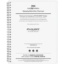 2026 Planner Refill, Weekly & Monthly, 7" x 8.75", Medium, Executive, DayMind...
