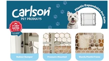 Carlson Pet Easy Fit Portable Pet Gate, Fits Openings 28-42" Wide, 23" Tall