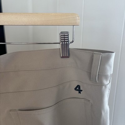FOURLAPS Beige Athleisure Performance Chino Golf Pants Men 36x32 (Measure 38x29)