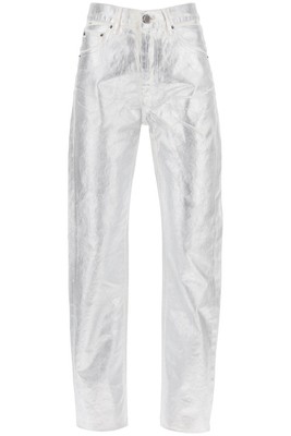 Coated denim trousers ROTATE Woman Tg. 27 JEANS 1117802667 WHTAL SILVER