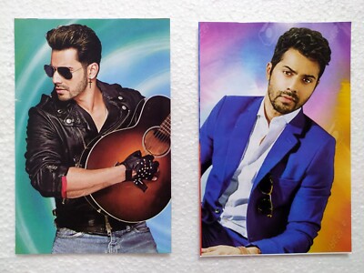 2x Bollywood Schauspieler Varun Dhawan Original Postkarte Postkarten Indien Star