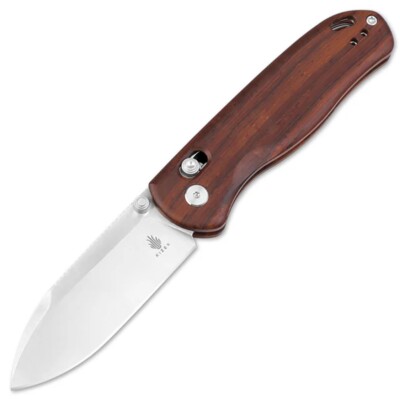 Kizer Cutlery Drop Bear Clutch Lock Mkuluti Wood Folding Nitro-V Knife V3619A6